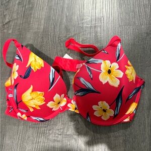 Victoria's Secret Pink Red Floral Bra